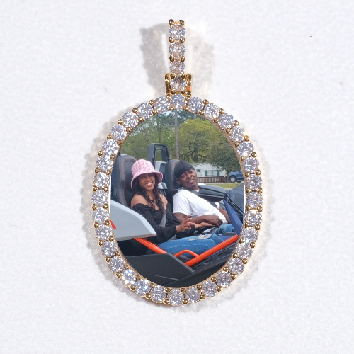 3D Oval Custom Picture Pendant