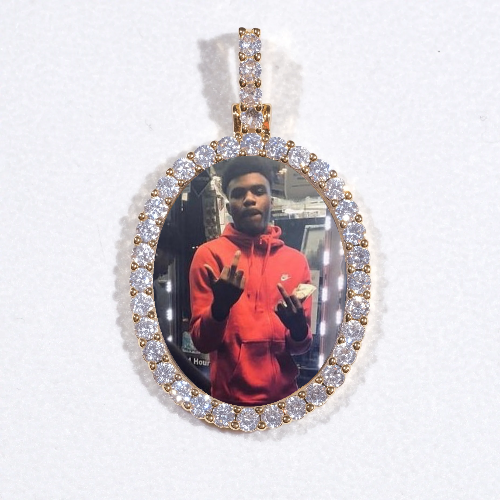 3D Oval Custom Picture Pendant