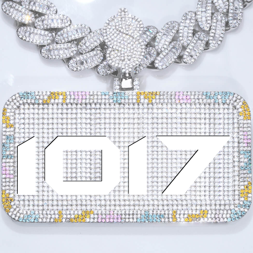 CUSTOM LETTER NECKLACE 3D COLORFUL SQUARE