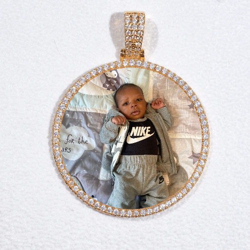 MEDIUM 3D CIRCLE CUSTOM PICTURE PENDANT