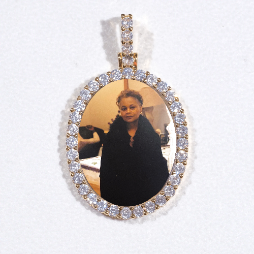 3D Oval Custom Picture Pendant