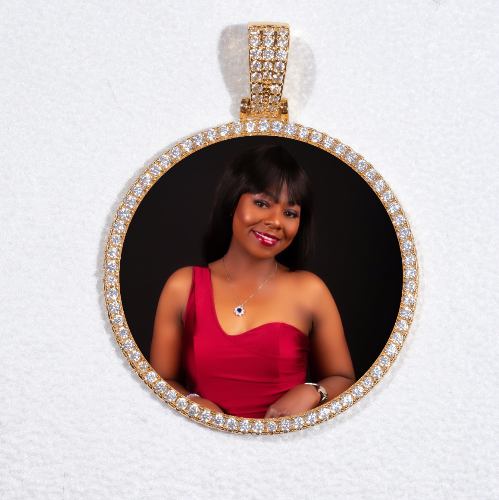 MEDIUM 3D CIRCLE CUSTOM PICTURE PENDANT
