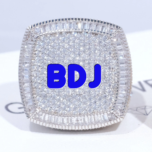 CUSTOM LETTER 3D ICED RING