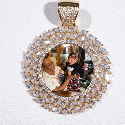 Large 3D Wheat Ear Custom Picture Pendant