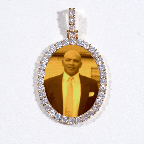 3D Oval Custom Picture Pendant