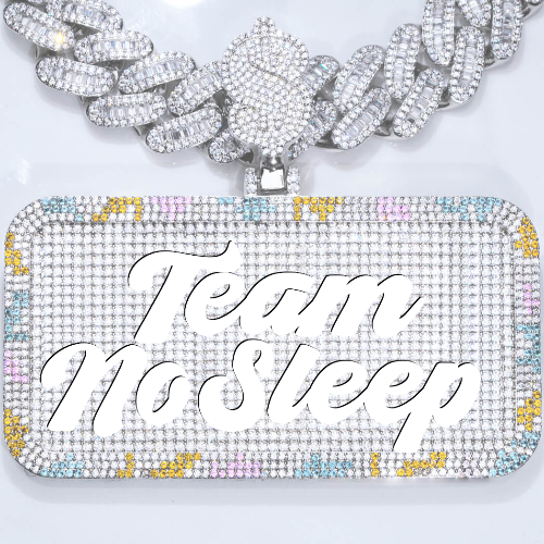 CUSTOM LETTER NECKLACE 3D COLORFUL SQUARE