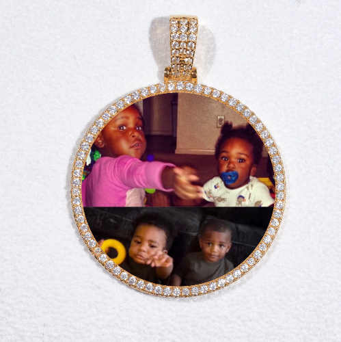MEDIUM 3D CIRCLE CUSTOM PICTURE PENDANT