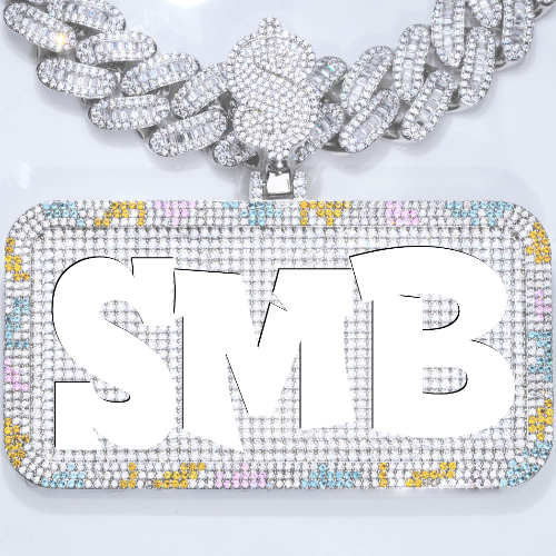 CUSTOM LETTER NECKLACE 3D COLORFUL SQUARE