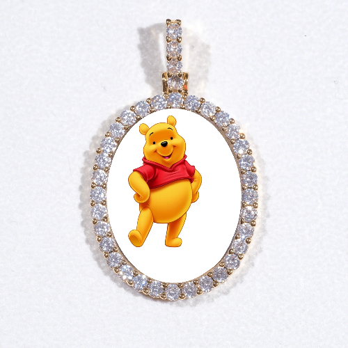 3D Oval Custom Picture Pendant
