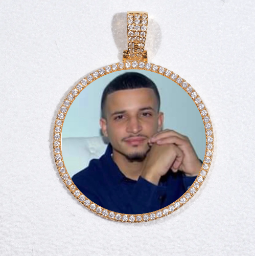 MEDIUM 3D CIRCLE CUSTOM PICTURE PENDANT