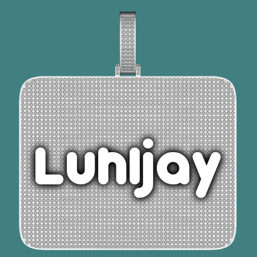 CUSTOM LETTER NECKLACE 3D BIG SQUARE