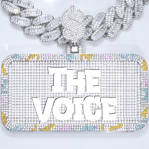 CUSTOM LETTER NECKLACE 3D COLORFUL SQUARE