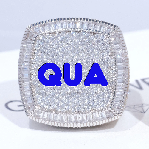 CUSTOM LETTER 3D ICED RING