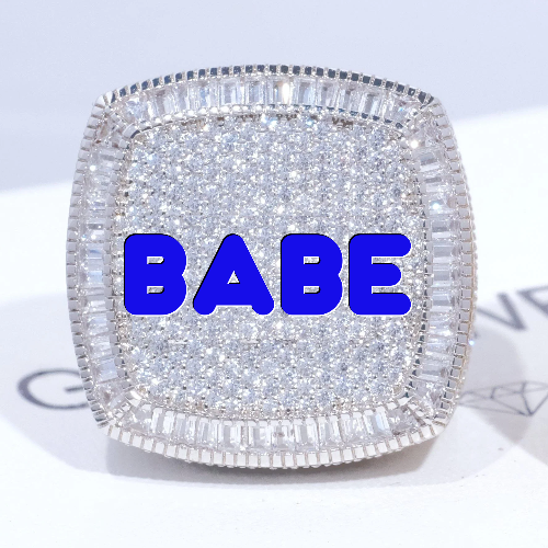 CUSTOM LETTER 3D ICED RING