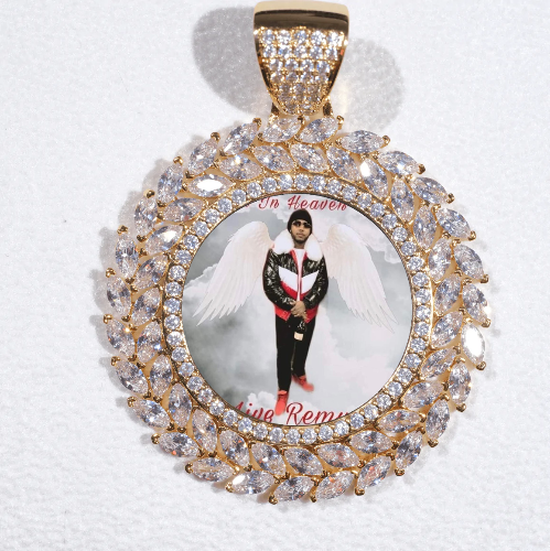 Large 3D Wheat Ear Custom Picture Pendant