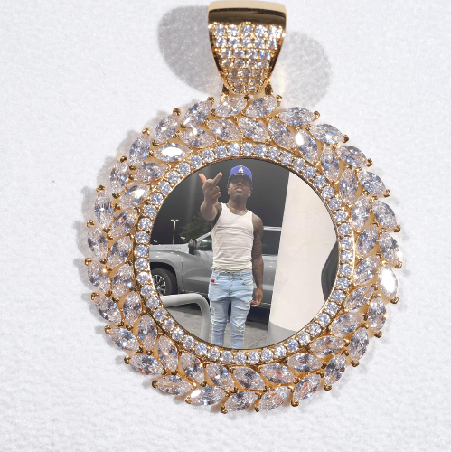 Large 3D Wheat Ear Custom Picture Pendant