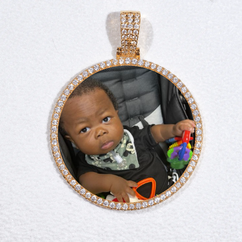 MEDIUM 3D CIRCLE CUSTOM PICTURE PENDANT