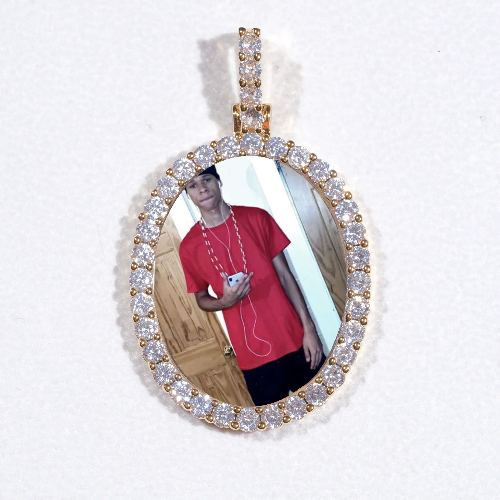 3D Oval Custom Picture Pendant