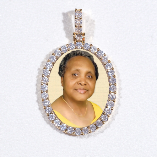 3D Oval Custom Picture Pendant