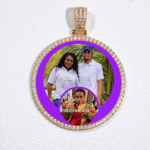 MEDIUM 3D CIRCLE CUSTOM PICTURE PENDANT