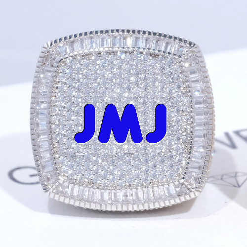 CUSTOM LETTER 3D ICED RING