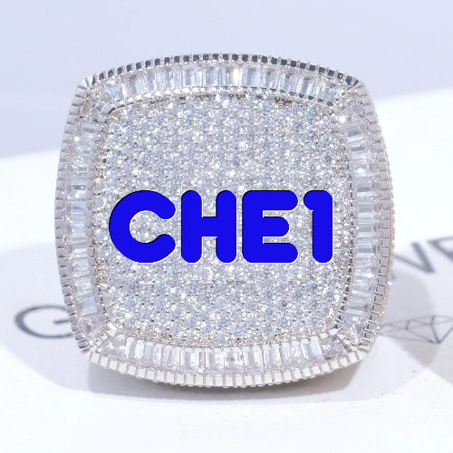 CUSTOM LETTER 3D ICED RING