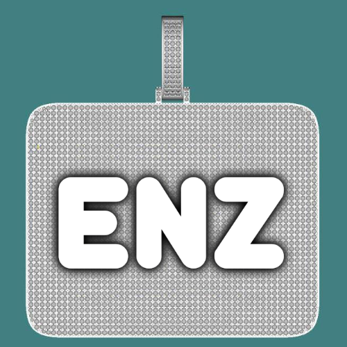 CUSTOM LETTER NECKLACE 3D BIG SQUARE