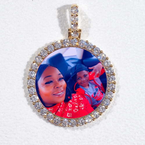 3D CIRCLE CUSTOM PICTURE PENDANT SMALL SIZE