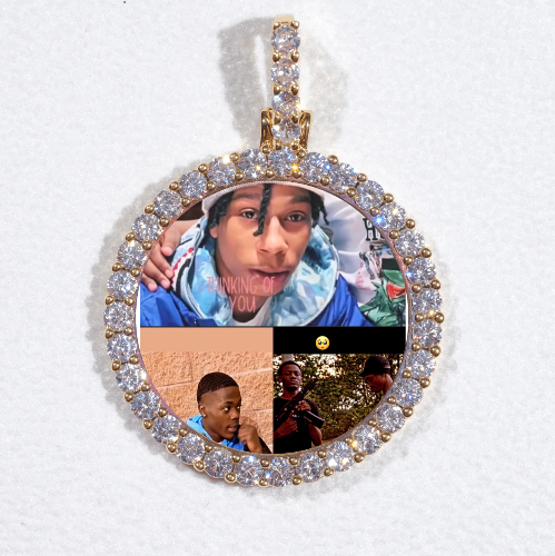 3D CIRCLE CUSTOM PICTURE PENDANT SMALL SIZE