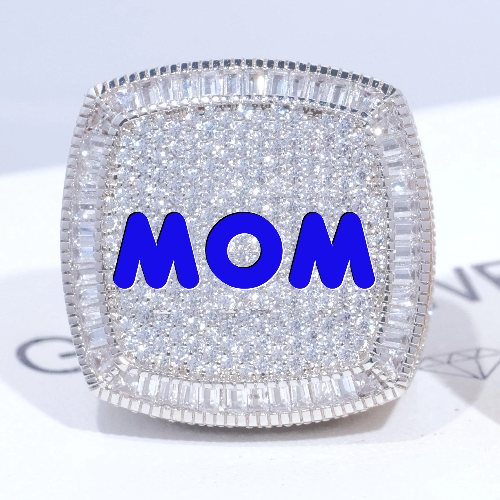 CUSTOM LETTER 3D ICED RING