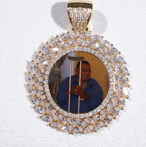 Large 3D Wheat Ear Custom Picture Pendant