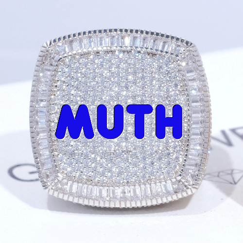 CUSTOM LETTER 3D ICED RING