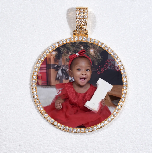 MEDIUM 3D CIRCLE CUSTOM PICTURE PENDANT