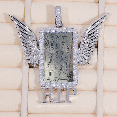 RIP WING 3D CUSTOM PICTURE PENDANT