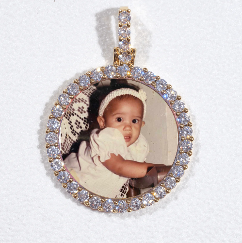 3D CIRCLE CUSTOM PICTURE PENDANT SMALL SIZE