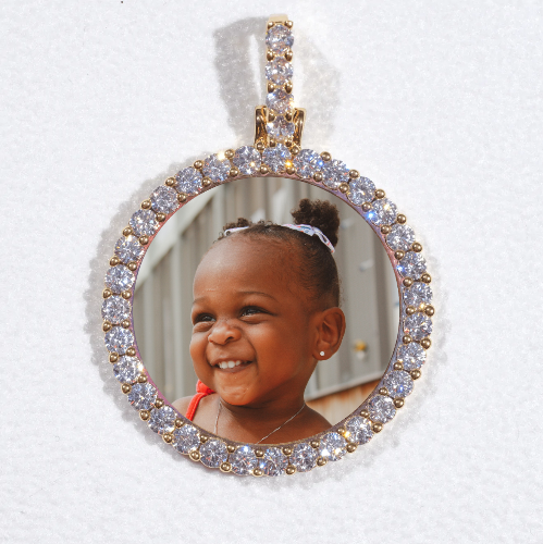 3D CIRCLE CUSTOM PICTURE PENDANT SMALL SIZE
