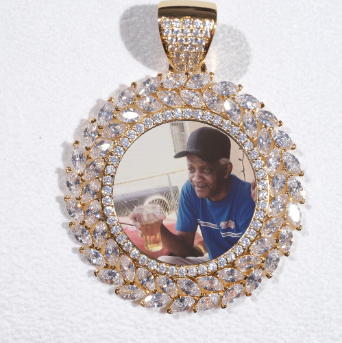 Large 3D Wheat Ear Custom Picture Pendant