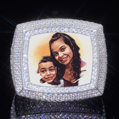 3D CUSTOM PICTURE ICED RING
