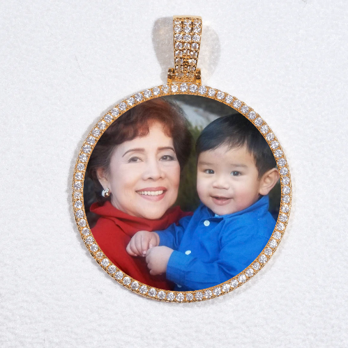 MEDIUM 3D CIRCLE CUSTOM PICTURE PENDANT
