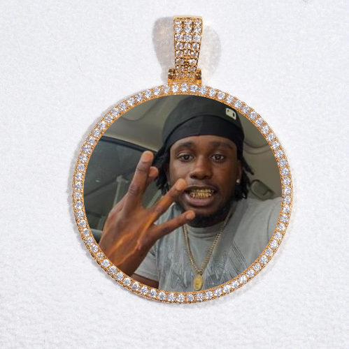MEDIUM 3D CIRCLE CUSTOM PICTURE PENDANT