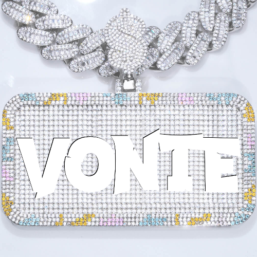 CUSTOM LETTER NECKLACE 3D COLORFUL SQUARE