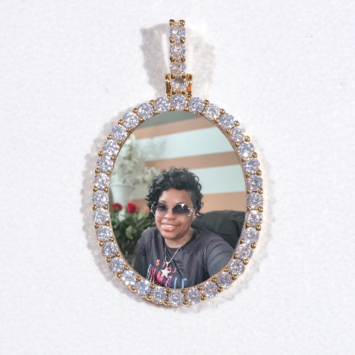 3D Oval Custom Picture Pendant