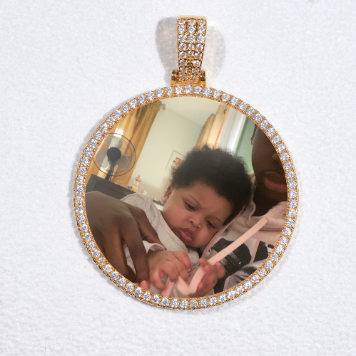 MEDIUM 3D CIRCLE CUSTOM PICTURE PENDANT