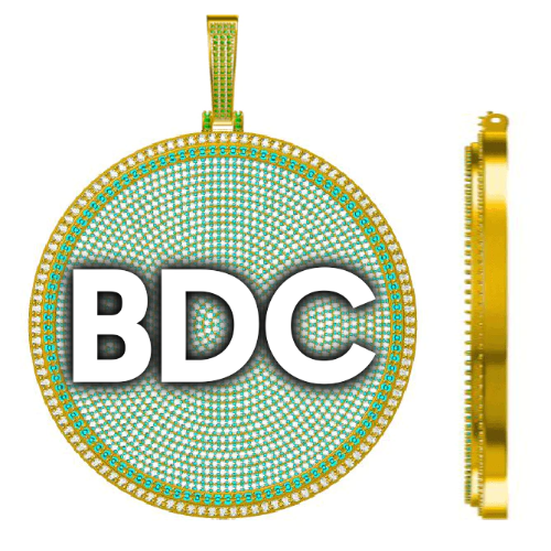 CUSTOM LETTER NECKLACE 3D BIG DISC