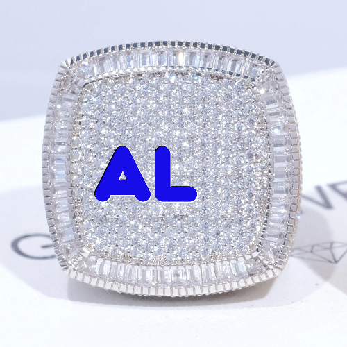 CUSTOM LETTER 3D ICED RING