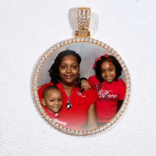 MEDIUM 3D CIRCLE CUSTOM PICTURE PENDANT