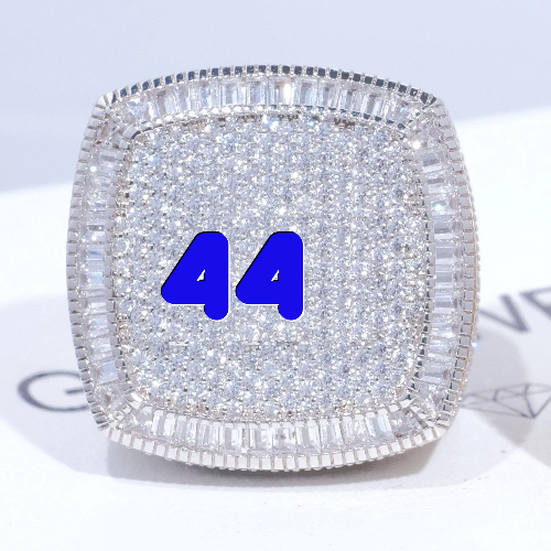 CUSTOM LETTER 3D ICED RING