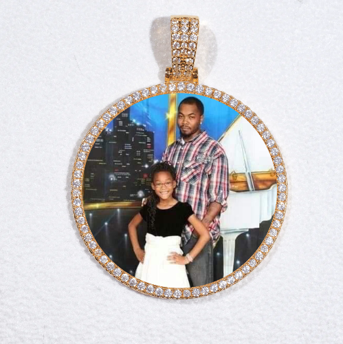 MEDIUM 3D CIRCLE CUSTOM PICTURE PENDANT