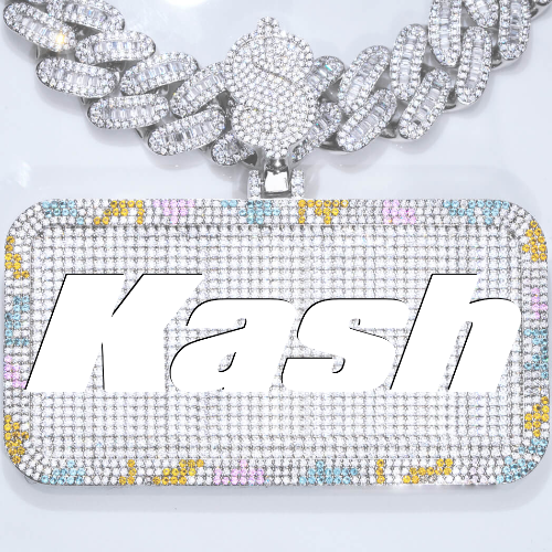 CUSTOM LETTER NECKLACE 3D COLORFUL SQUARE