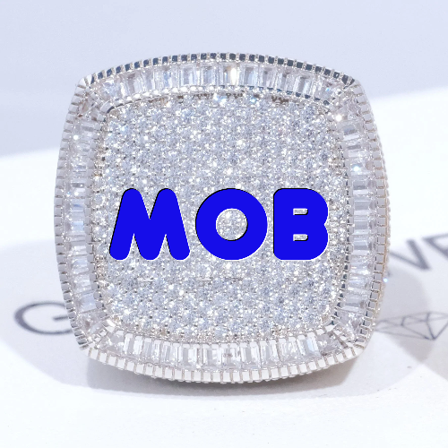 CUSTOM LETTER 3D ICED RING